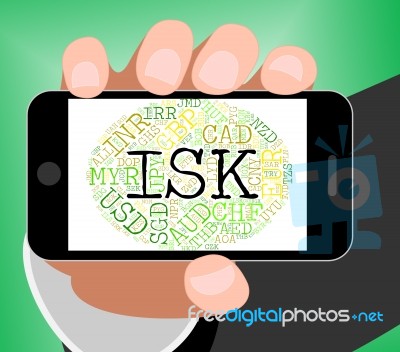 Isk Currency Indicates Foreign Exchange And Currencies Stock Image