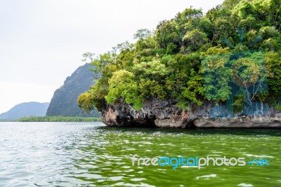 Islands And Green Sea Stock Photo