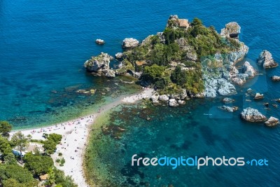 Isola Bella Nature Reserve, Sicily Stock Photo