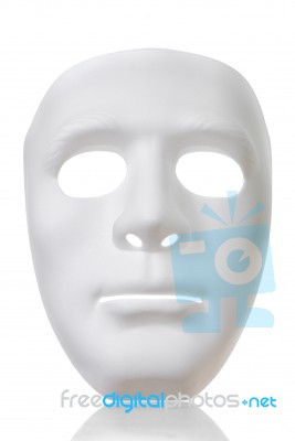 Isolate White Mask Stock Photo