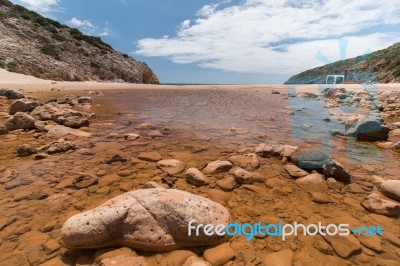 Isolated Beach Stock Photo