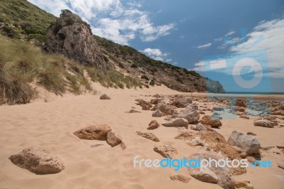 Isolated Beach Stock Photo