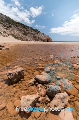 Isolated Beach Stock Photo