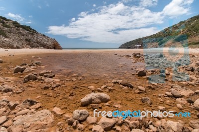 Isolated Beach Stock Photo