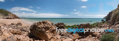 Isolated Beach Stock Photo