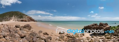 Isolated Beach Stock Photo