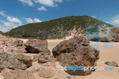 Isolated Beach Stock Photo