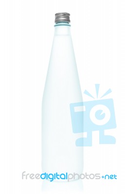 Isolated Glass Water Bottle Stock Photo