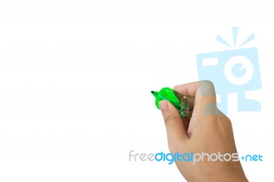 Isolated Hand And Marker Pen Stock Photo