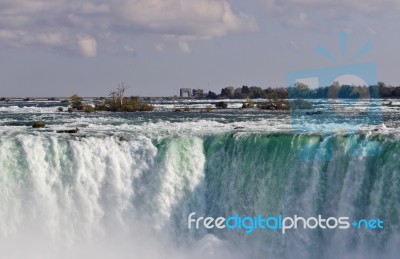 Isolated Image Of An Amazing Niagara Waterfall Stock Photo