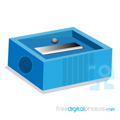 Isolated Of Pencil Sharpener -  Illustration Stock Image