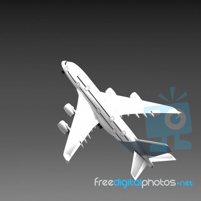 Isolated Passenger Aircrafts Stock Image