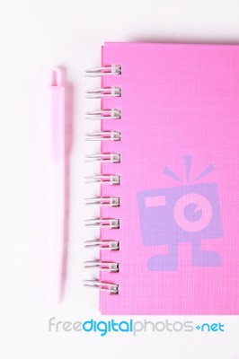 Isolated Pink Agenda Stock Photo