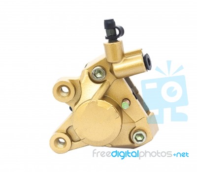 Isolated Pump Brake On White Stock Photo