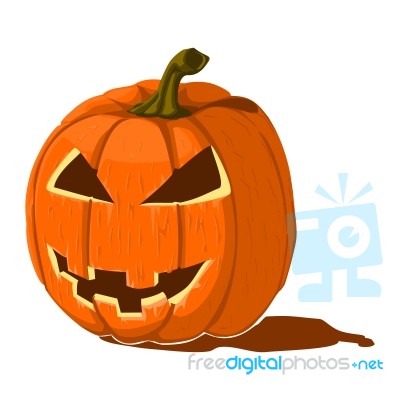 Isolated Pumpkin Lantern Stock Image