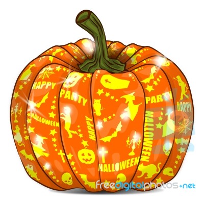 Isolated Pumpkin Lantern Stock Image