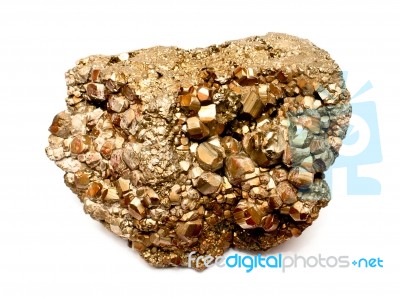 Isolated Pyrite Stock Photo