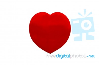 Isolated Red Heart Stock Image