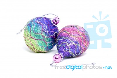 Isolated Shiny Pink Christmas Ball Stock Photo