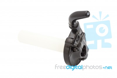 Isolated Spare Part Of Turn Throttle Handle Stock Photo