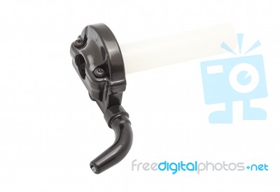 Isolated Spare Part Of Turn Throttle Handle Stock Photo