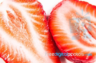 Isolated Strawberries Stock Photo