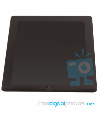 Isolated Touch Pad Device Stock Photo