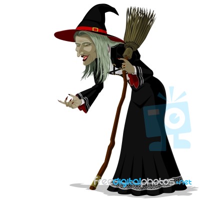 Isolated Witch Stock Image