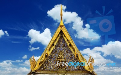 Isosceles Wat Phra Kaew In Grand Palace, Bangkok, Thailand Stock Photo