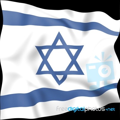 Israel Flag Indicates Middle East And Countries Stock Image