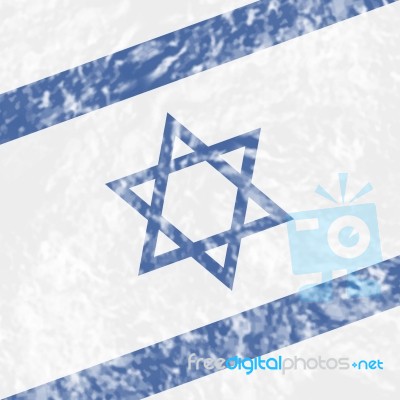 Israel Grunge Shows Waving Flag And Country Stock Image