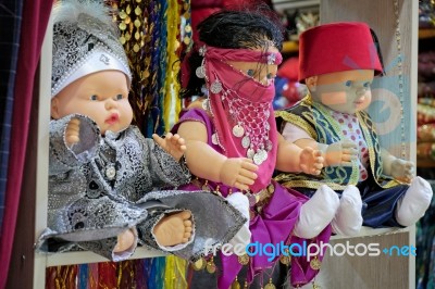 Istanbul, Turkey - May 25 : Dolls For Sale In The Grand Bazaar In Istanbul Turkey On May 25, 2018 Stock Photo