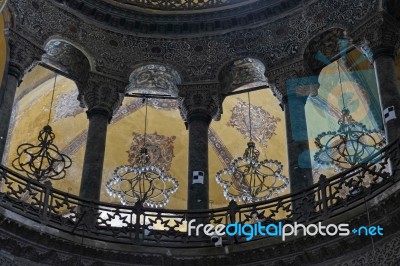 Istanbul, Turkey - May 26 : Interior View Of The Hagia Sophia Museum In Istanbul Turkey On May 26, 2018 Stock Photo