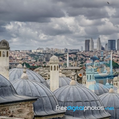 Istanbul, Turkey - May 28 : Exterior View Of The Suleymaniye Mosque In Istanbul Turkey On May 28, 2018] Stock Photo