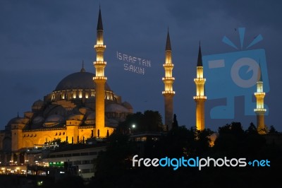 Istanbul, Turkey - May 28 : Exterior View Of The Suleymaniye Mosque In Istanbul Turkey On May 28, 2018 Stock Photo