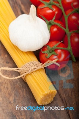 Italian Basic Pasta Ingredients Stock Photo