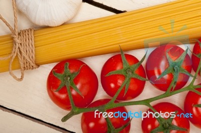 Italian Basic Pasta Ingredients Stock Photo