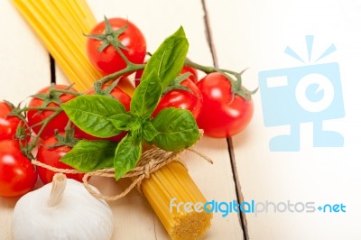 Italian Basic Pasta Ingredients Stock Photo