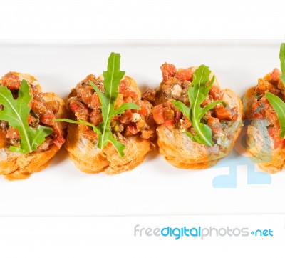 Italian Bruschetta Stock Photo