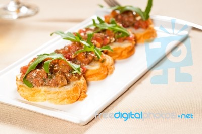 Italian Bruschetta Stock Photo