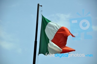 Italian Flag Stock Photo