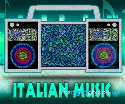 Italian Music Shows Sound Track And Acoustic Stock Image