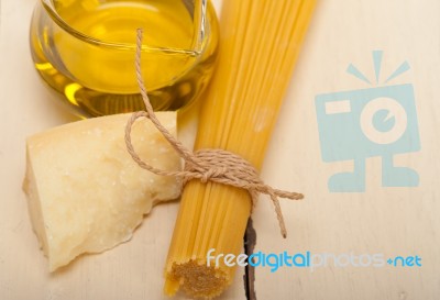 Italian Pasta Basic Food Ingredients Stock Photo