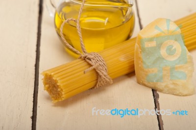 Italian Pasta Basic Food Ingredients Stock Photo