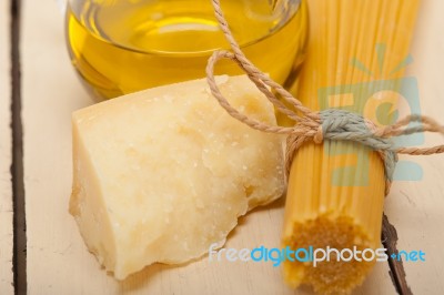 Italian Pasta Basic Food Ingredients Stock Photo