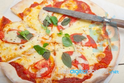 Italian Pizza Margherita Stock Photo