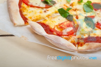 Italian Pizza Margherita Stock Photo