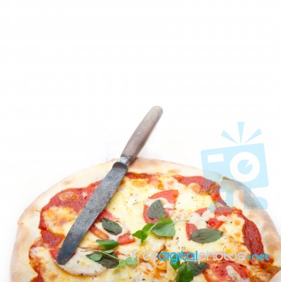 Italian Pizza Margherita Stock Photo