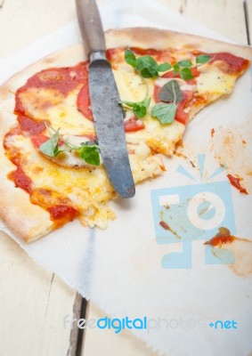 Italian Pizza Margherita Stock Photo