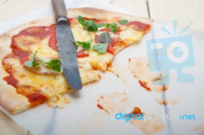 Italian Pizza Margherita Stock Photo